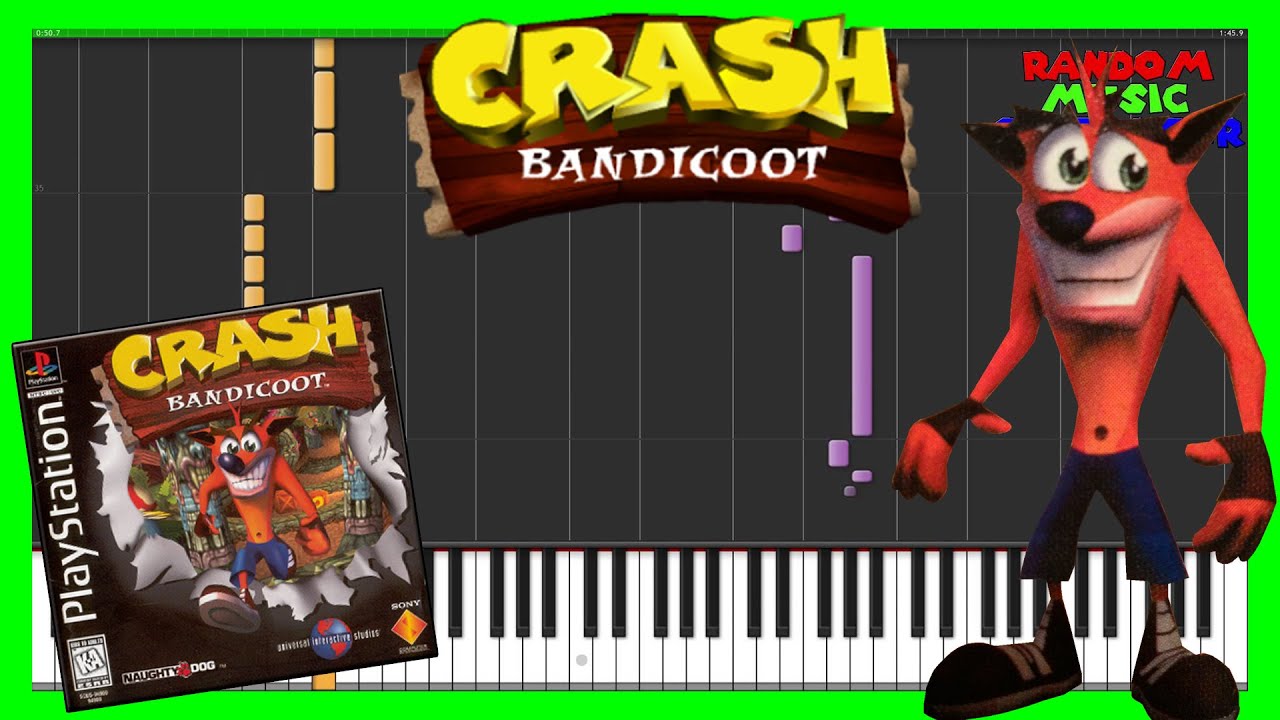 Boulders - Crash Bandicoot 1 - Piano Tutorial [Synthesia♫]