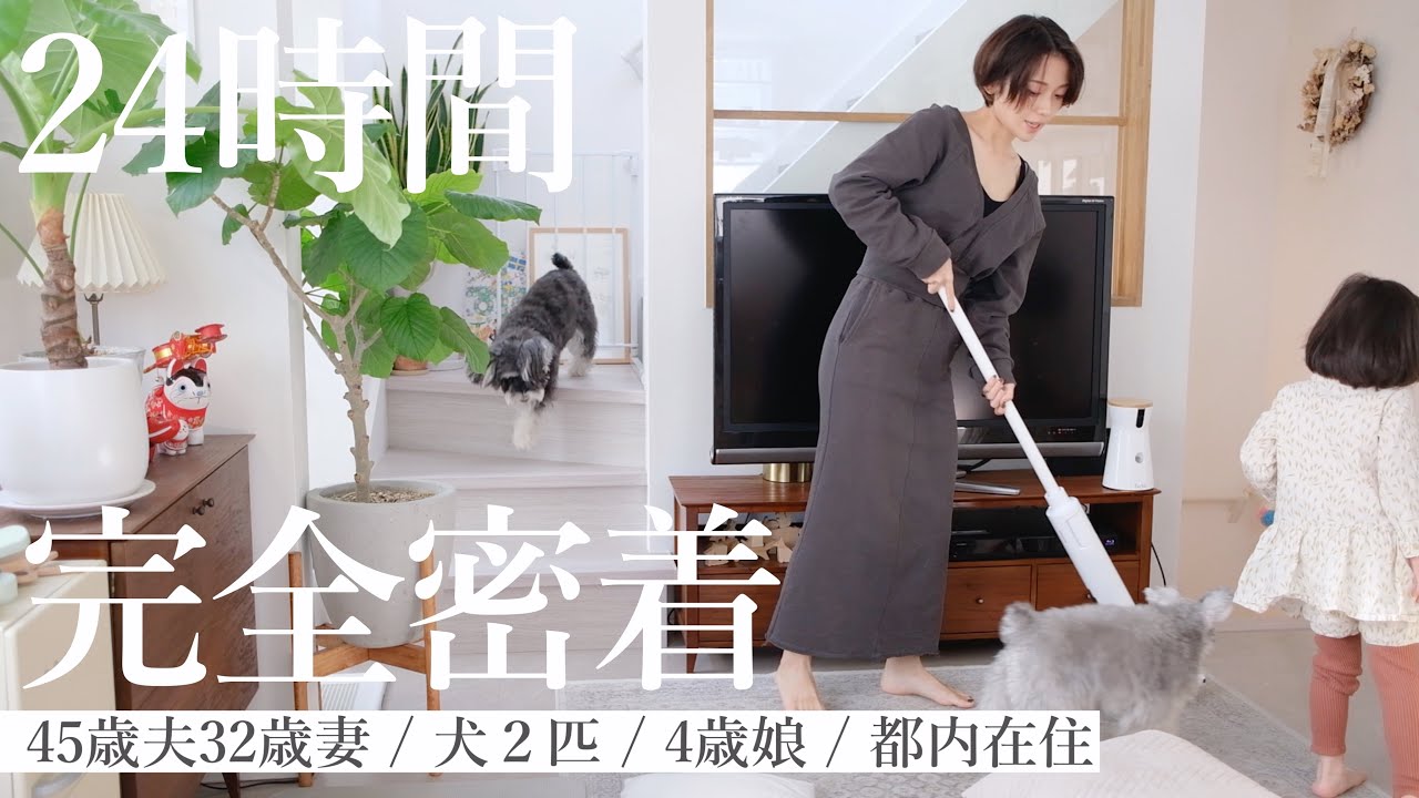 2匹の犬と子育て夫婦リアルな休日1日に密着｜朝おはようから夜おやすみまで【シュナウザージジトト】