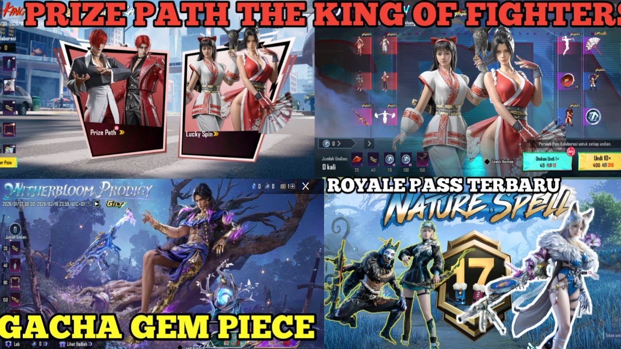 THE KING OF FIGHTERS X PUBG MOBILE PRIZE PATH‼️GACHA GEMPIECE BUAT PERSIAPAN M416 API 
