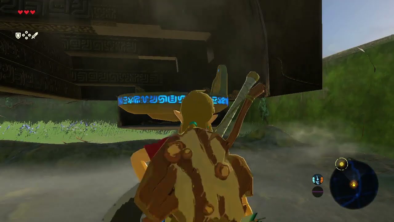 Shield clipping Ja Baij Shrine in Breath of the Wild