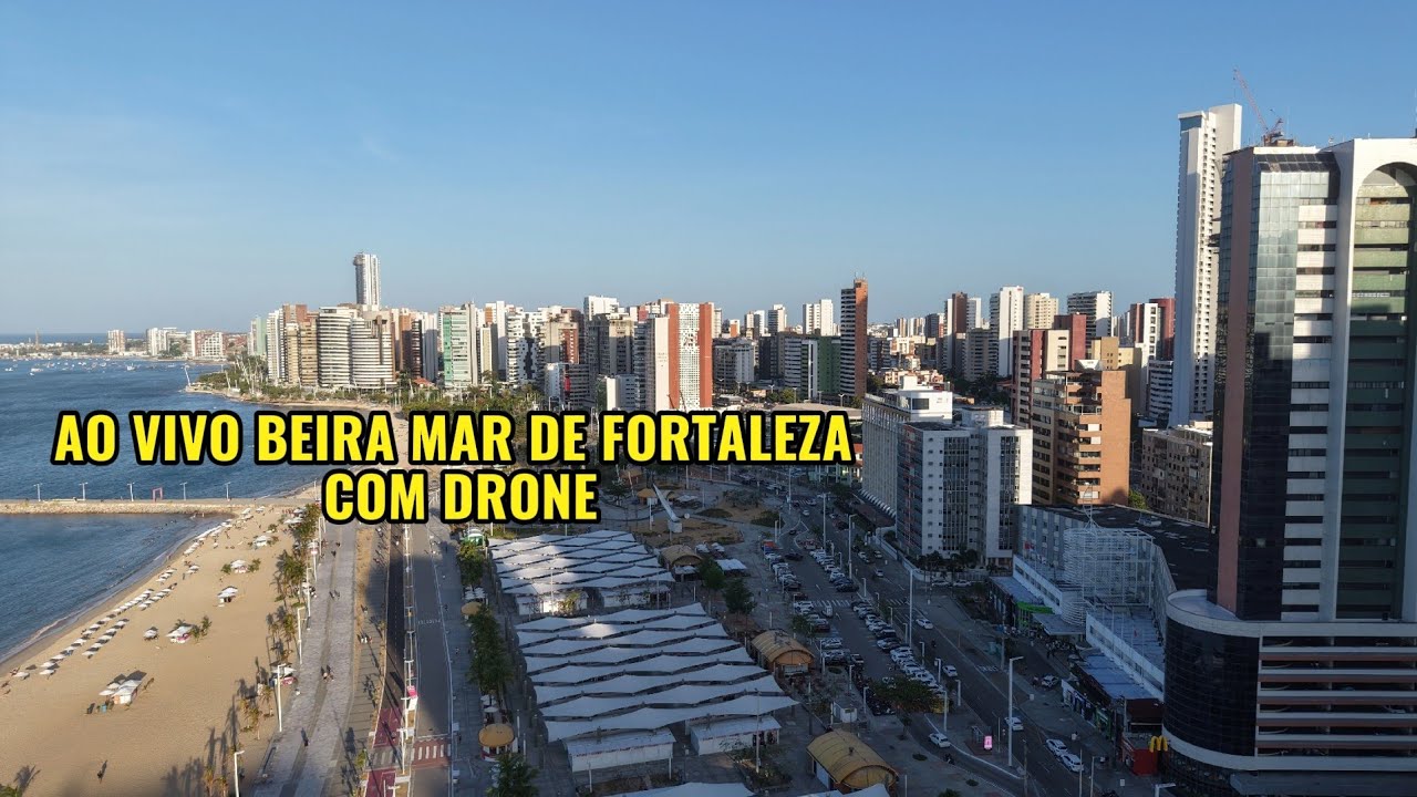 AO VIVO COM DRONE- BEIRA MAR DE FORTALEZA- ( demolição  do Seara Praia Hotel  e muito mais 21.10.25