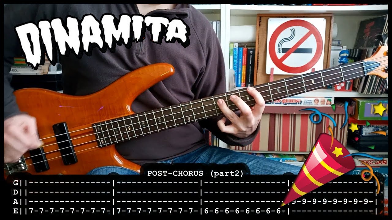 DINAMITA - DPM (BASS cover with TABS) [lyrics + PDF]
