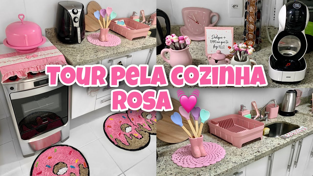 TOUR PELA MINHA COZINHA ROSA E FOFA 💓