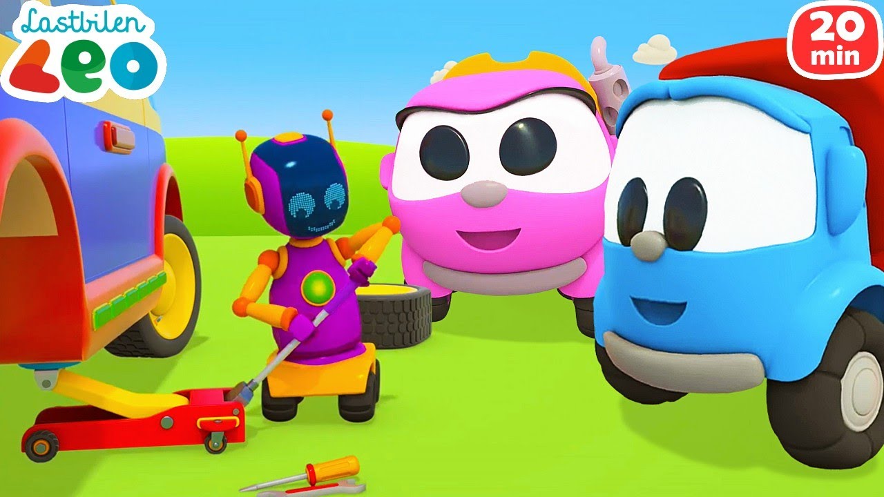 Lastbilen Leo & fordon för barn. Tecknade filmer för barn & pedagogiska videor för barn