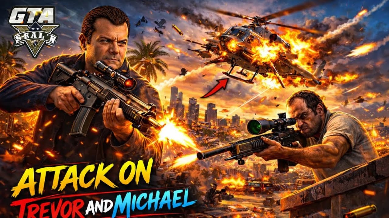 GTA 6 Deadly Attack on Trevor & Michael 😱 Helicopter Fight | Trevor Sniper Mission | GTA 5 Gameplay 