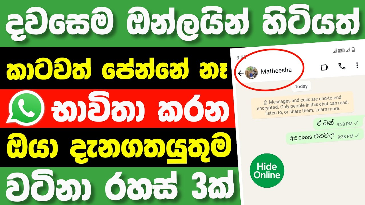 How to Hide WhatsApp Last Seen and Online | Hide WhatsApp Online Sinhala