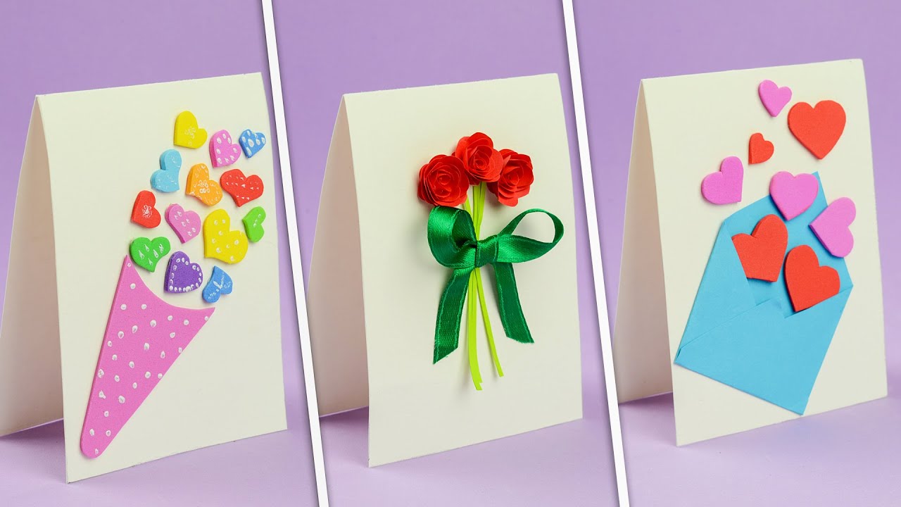 3 BIGLIETTI DI AUGURI FAI DA TE FACILE