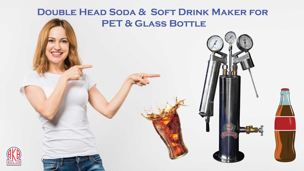 Soda Maker / Soft Drink Maker High Quality SS for Plastic (PET) Bottle & Glass Bottle (Ekta Brand)
