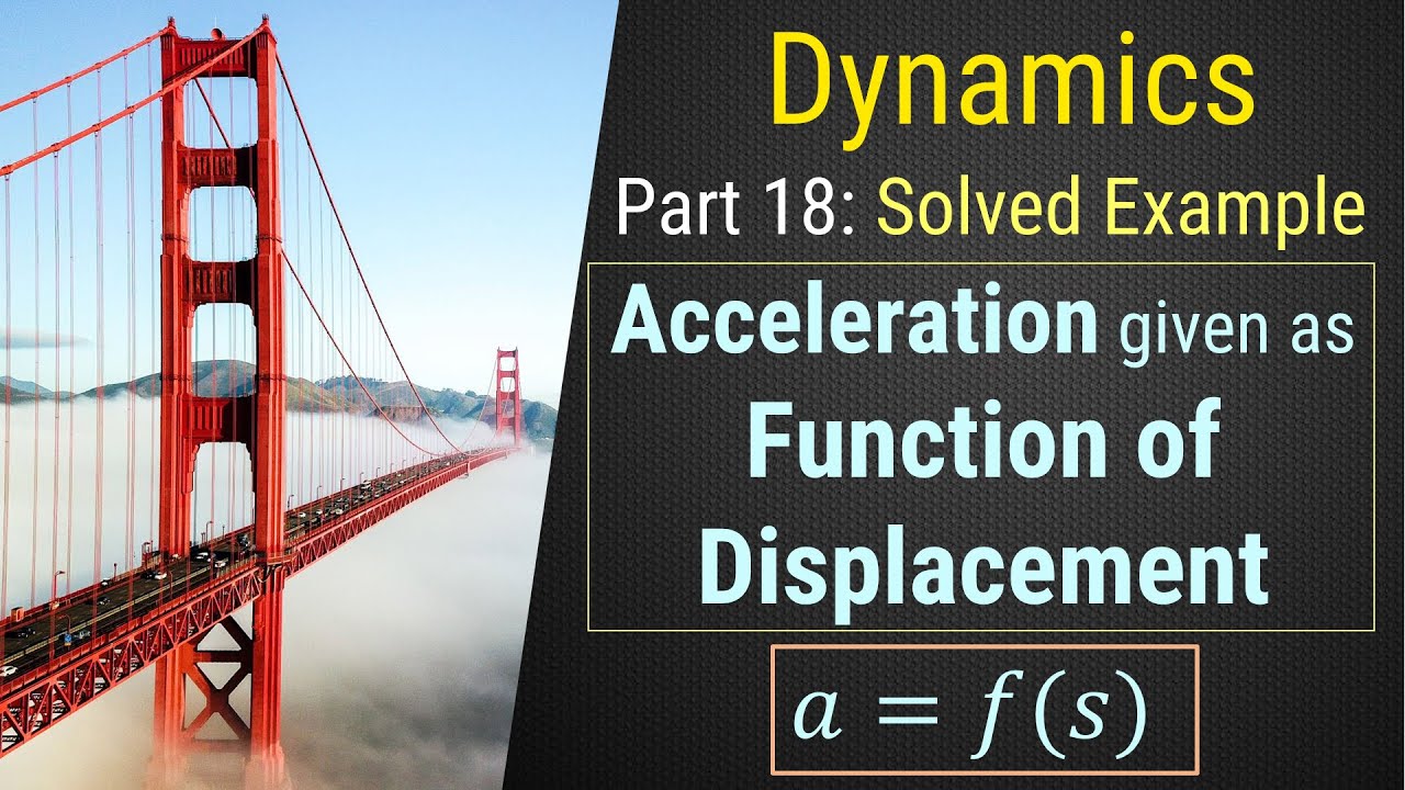 Part 18 - Solved Example - Acceleration Given as a Function of Displacement
