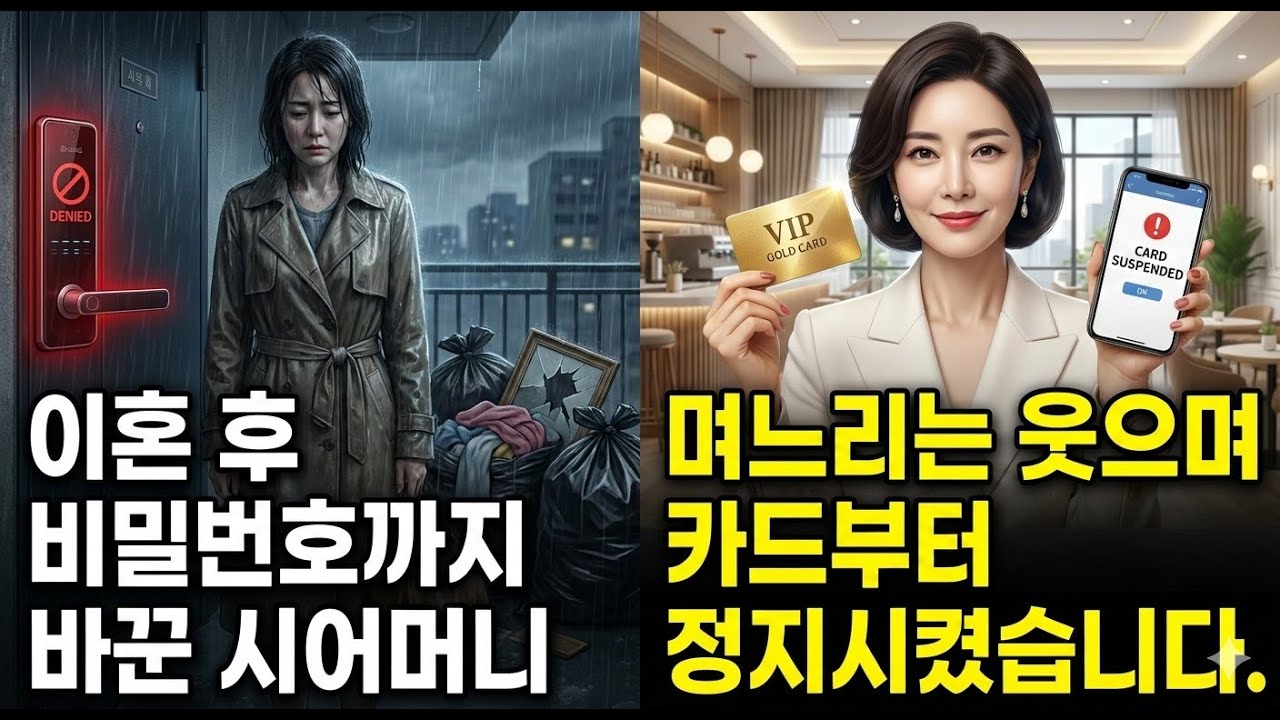 이혼하자마자 비밀번호까지 바꾼 시어머니...