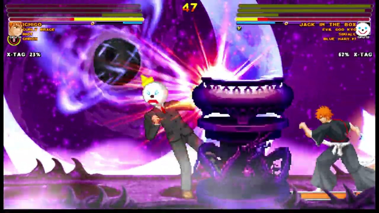 [4K] MUGEN: ETB – Curly Brace, Riot, Ichigo, Chrom vs Blue Mary, Jack in the Box, E God Kyo, Squall