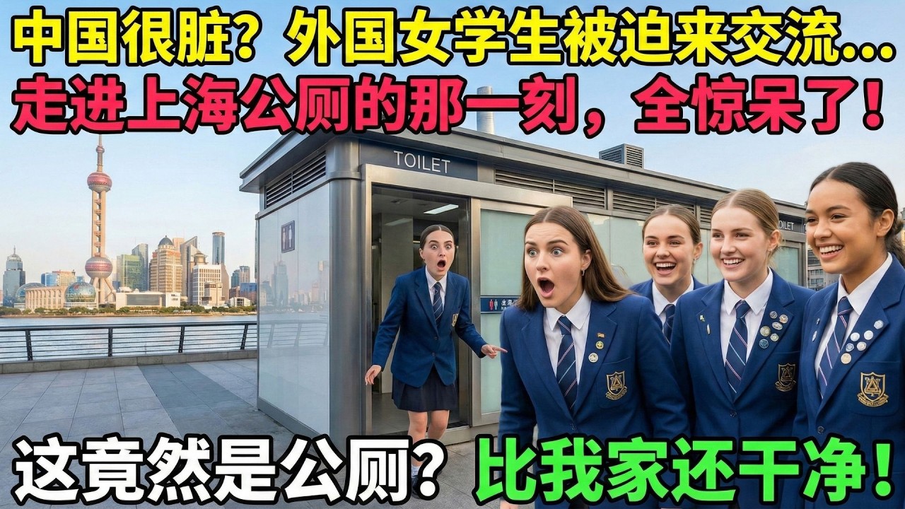 英国贵族女学生曾鄙夷“中国肮脏”，直到上海一个公共厕所让她们彻底改观。亲眼见证的文明与细节，让她们由衷赞叹中国的伟大。#国际新闻 #国际时事 #海外新闻 #世界新闻 #全球热点 #国外资讯