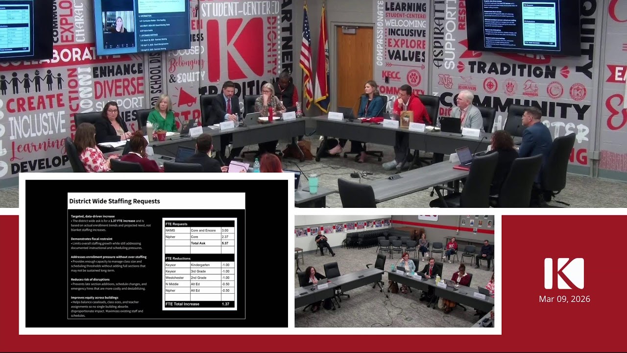 Kirkwood School District Board of Education Meeting - March 9, 2026