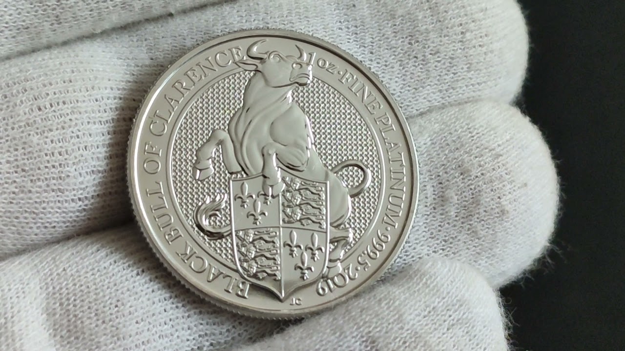 Queen's Beasts The Bull.2019 Great Britain 1 oz Platinum Звери королевы Бык. .2019 1 унция Платина