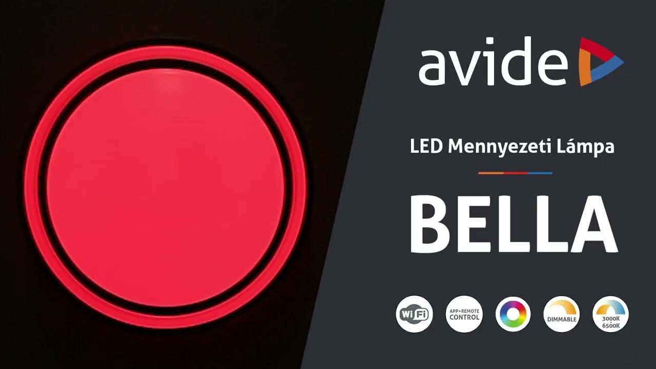 Avide LED Mennyezeti Lámpa Bella RGB+CCT+Tuya