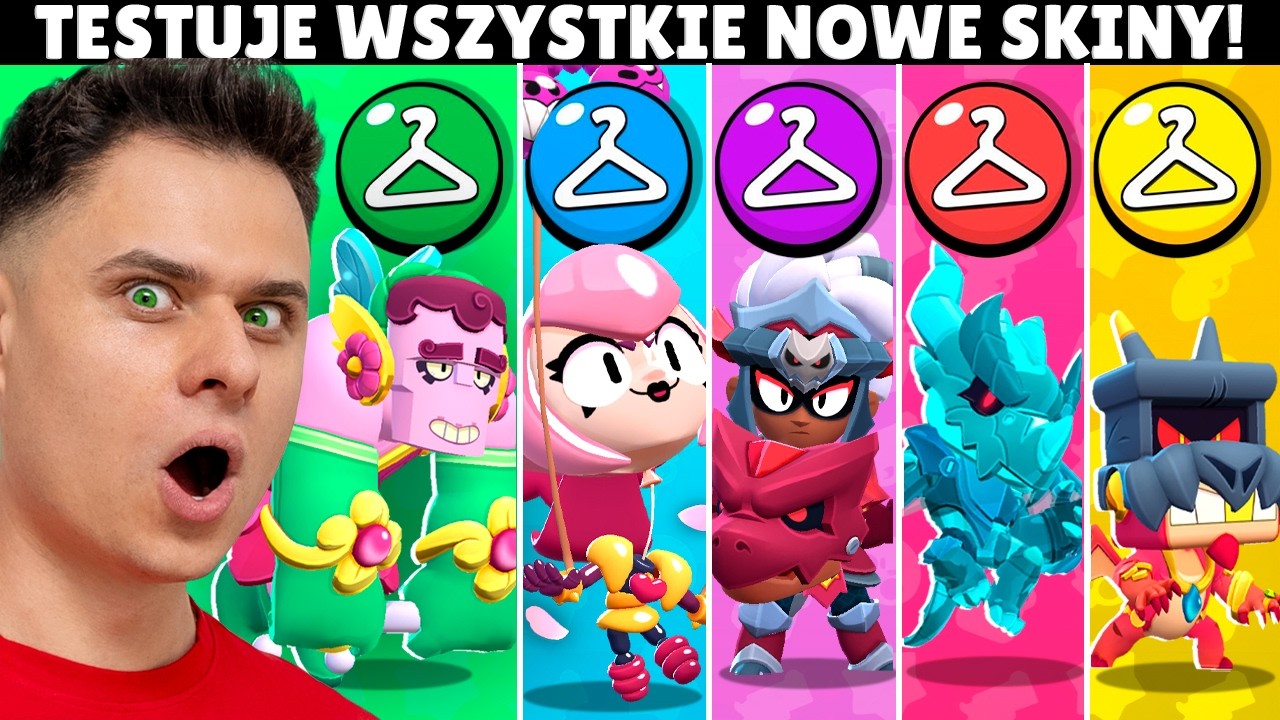 Testuję WSZYSTKIE Skiny SMOKI i WRÓŻKI! Brawl Stars!