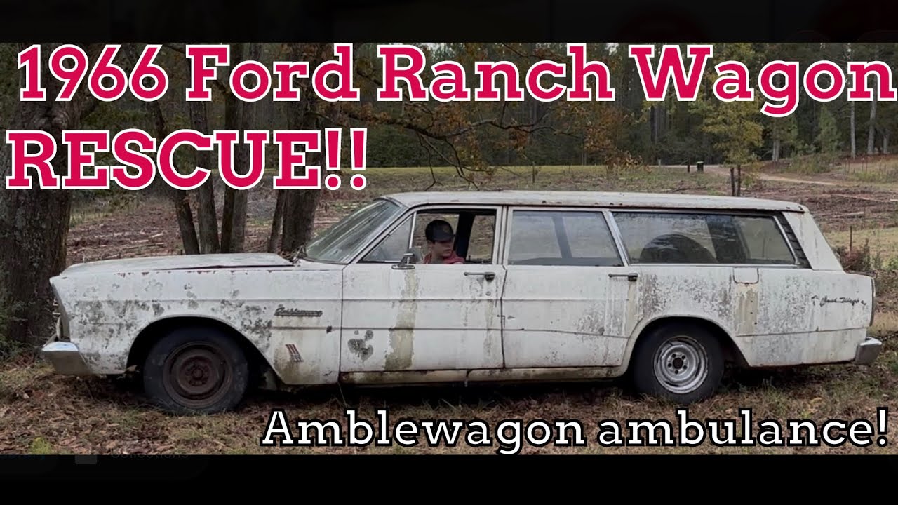 Забытая машина скорой помощи Ford RanchWagon Amblewagon 1966 года выпуска!!