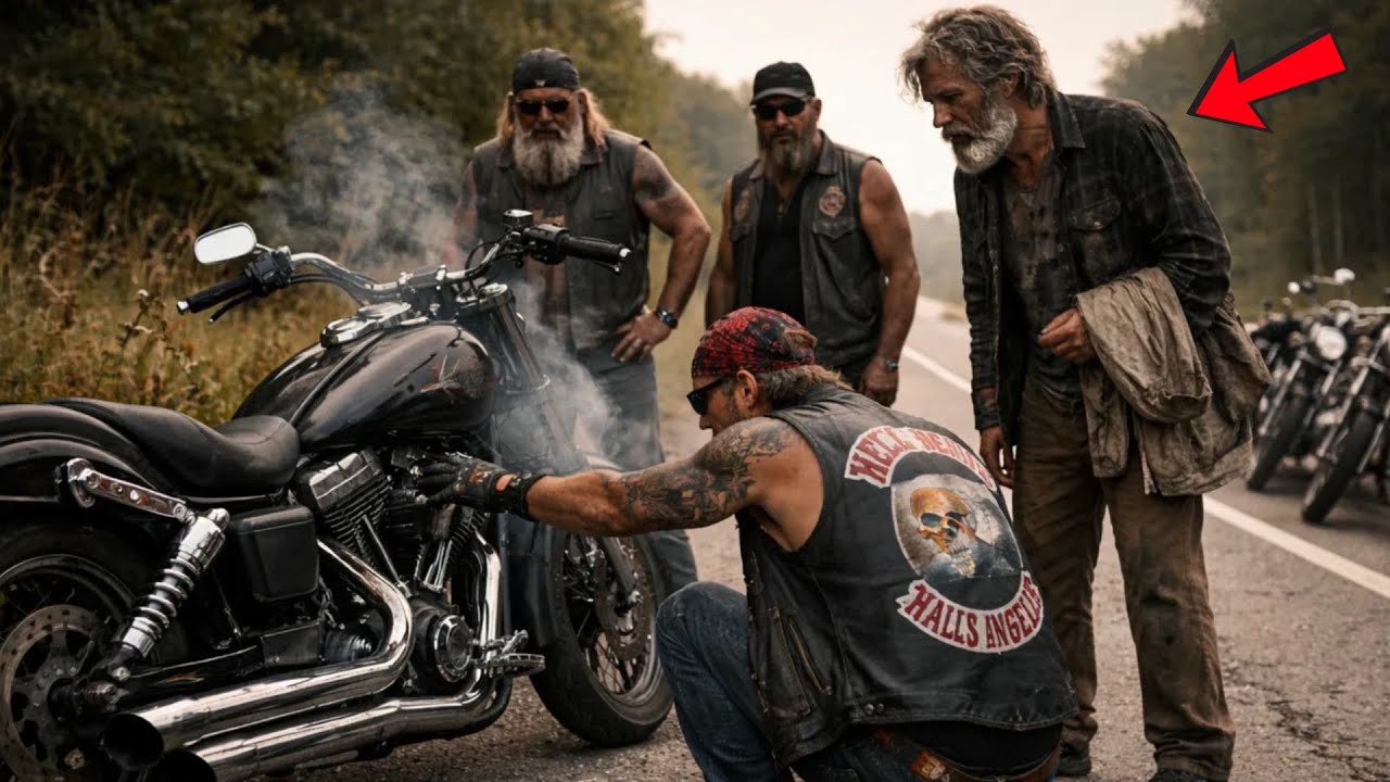 Reparatur für Essen – Hells Angels lachen, ahnen nicht, dass er eine Motorrad-Legende ist.