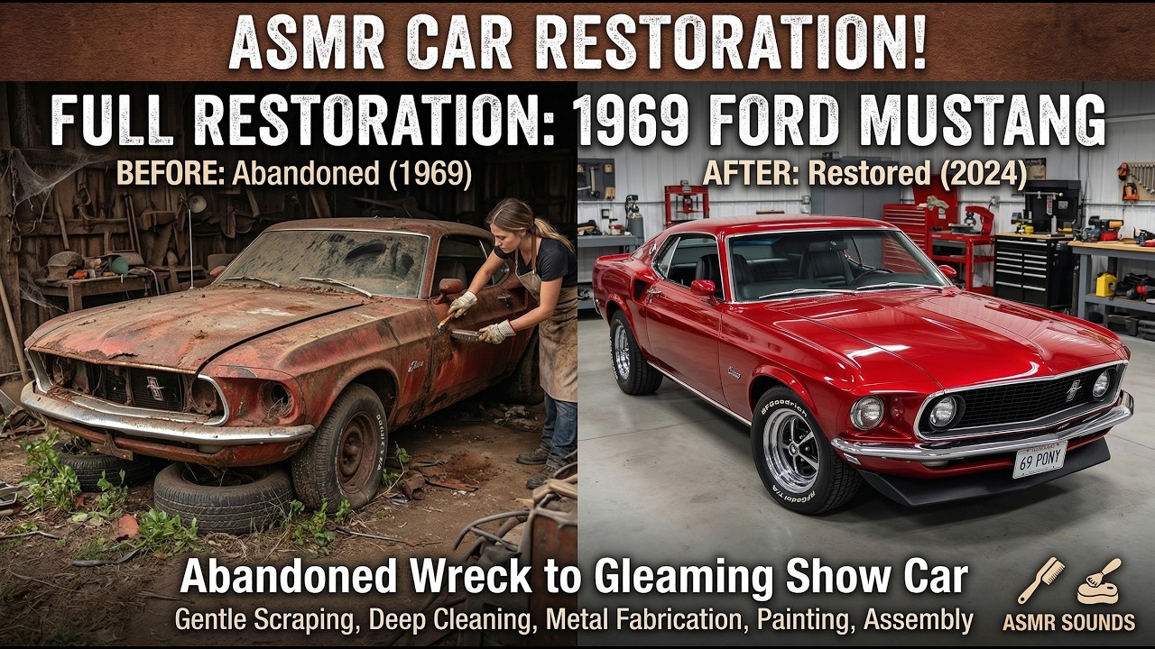 ASMR Car Restoration! Full Restoration 1969 Ford Mustang
