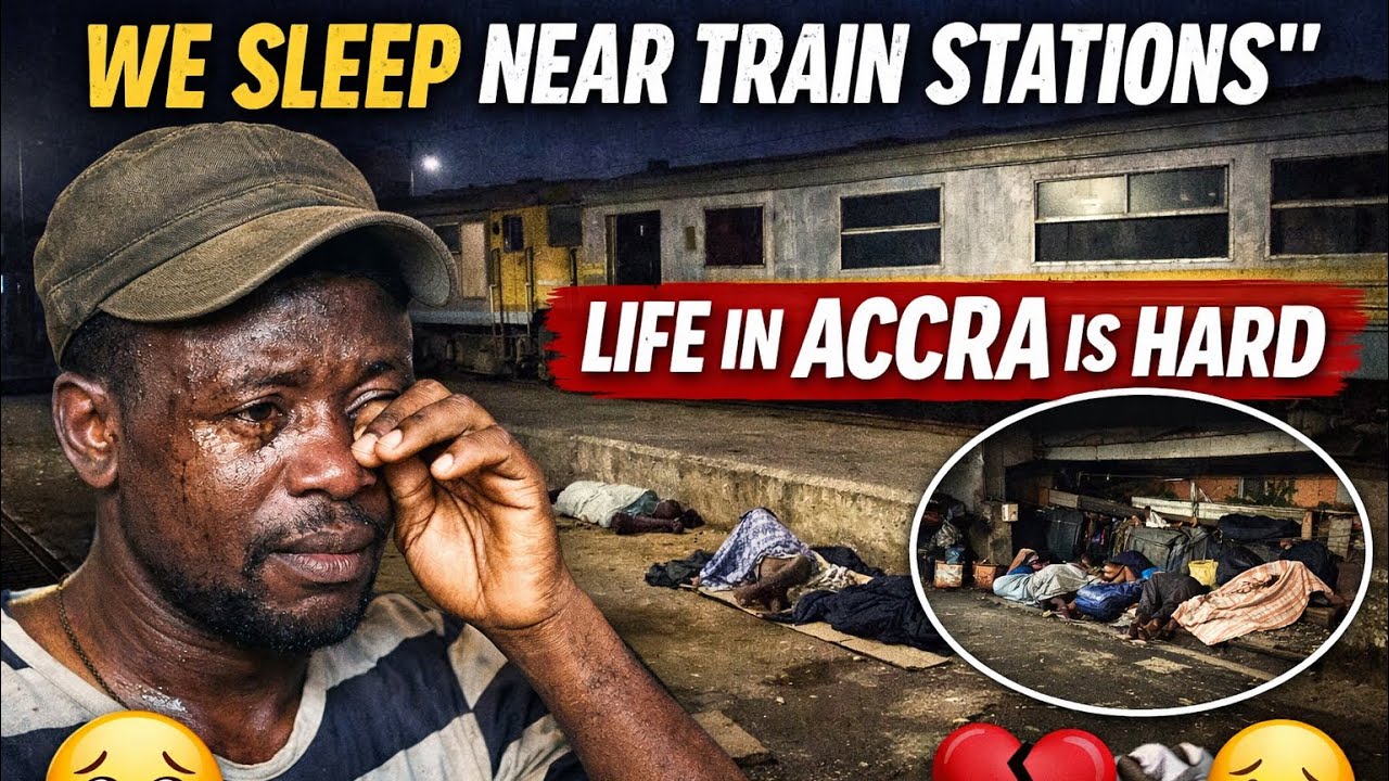 We Sleep Near Train Stations, Citizen Cries Over Life in Accra 💔