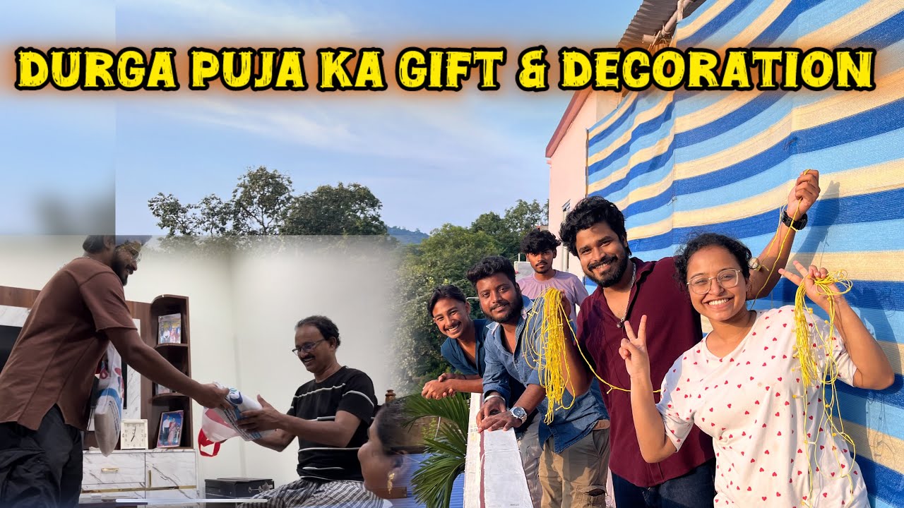 Durga pujo ka gift dia sabko & ghar ko kia decorate | @tripthewild 