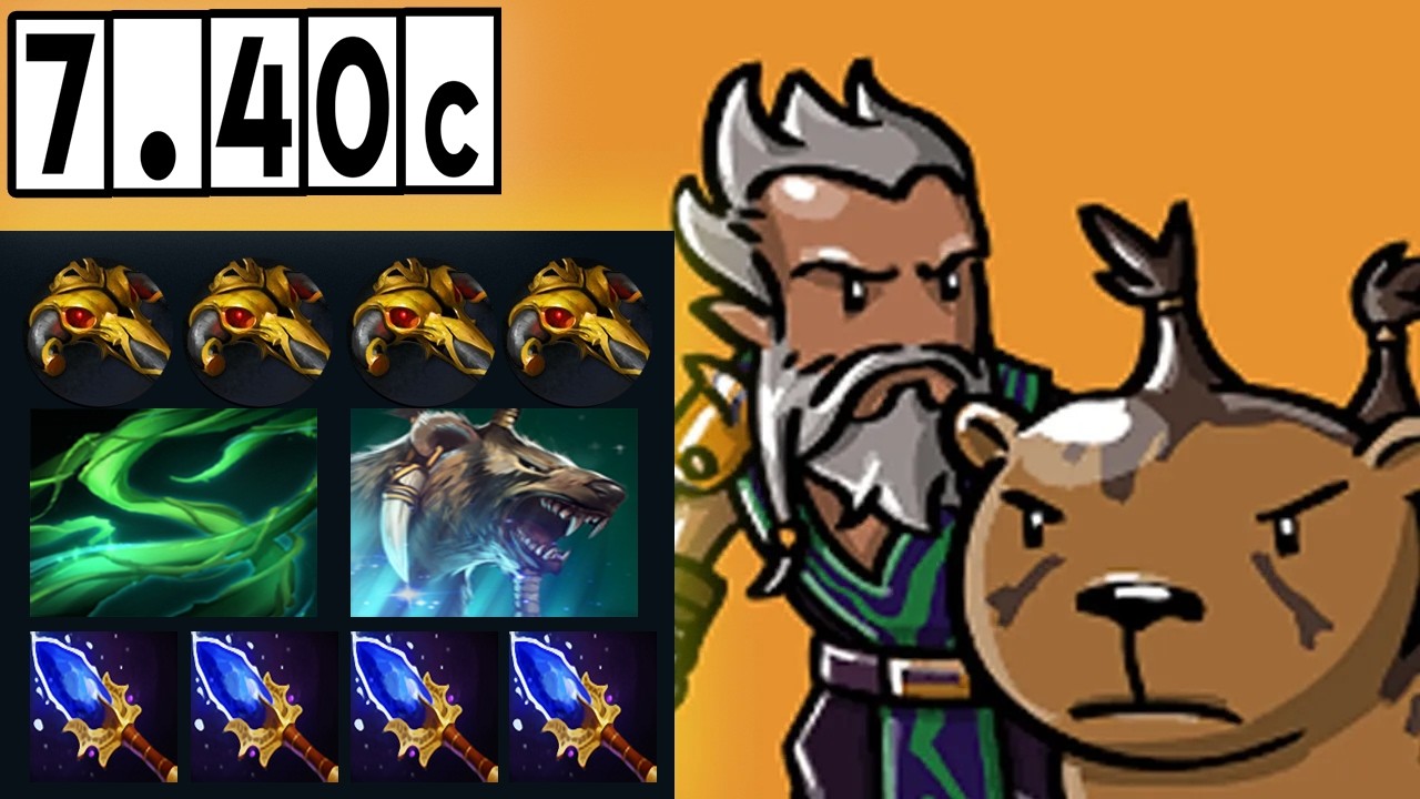 Lone Druid - Items on Main Hero!!  [Full Match Gameplay Dota 2] 7.40c