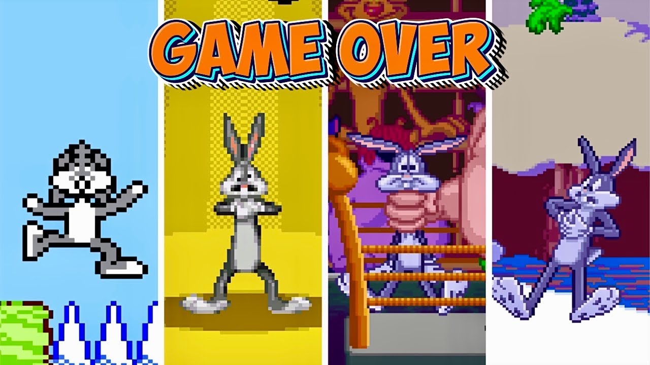 Evolution of Bugs Bunny games GAME OVER screens + All Intros