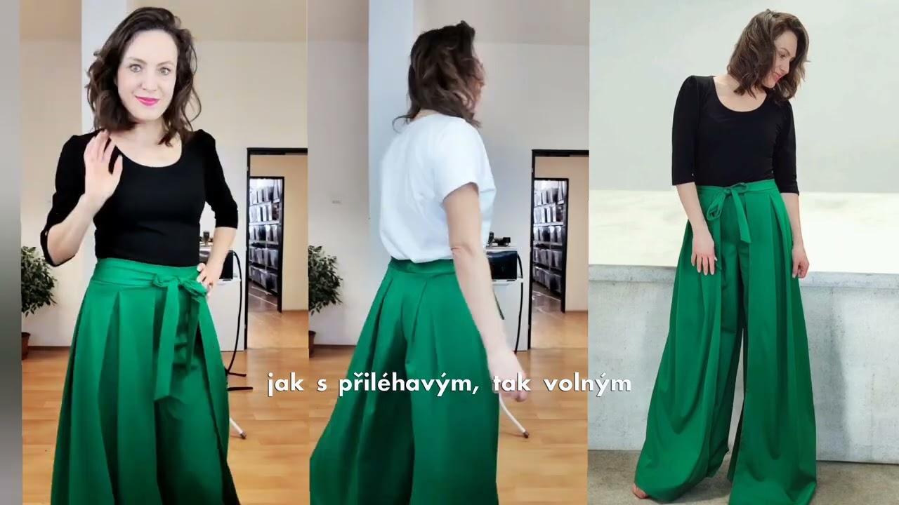 Zelená kalhotová sukně JERRY | stylový a pohodlný outfit