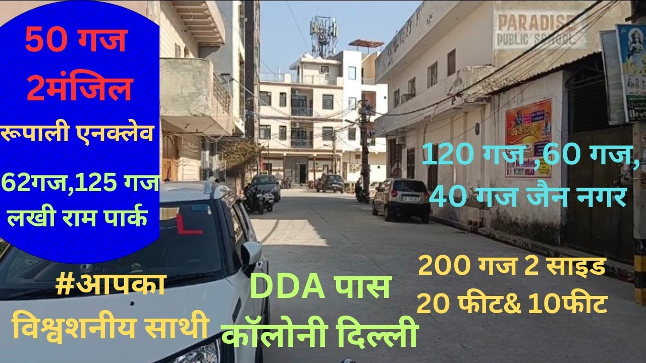 200गज।100गज।2 साइड ओपन।2मंजिल 50गज।Jain Nagar Extension।Rupali Enclave।Anandpur dham।#Plotsindelhi