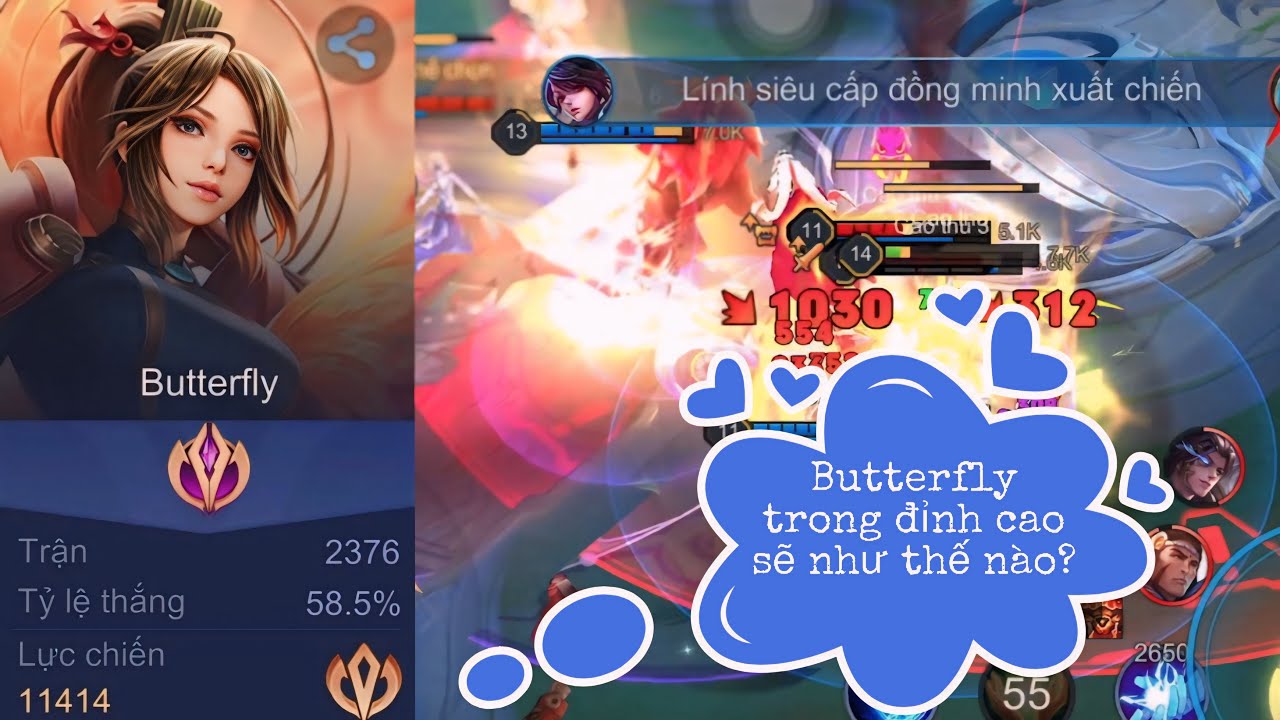 Cầm Butterfly Đấu Đỉnh Cao Cần Kỹ Năng Như Nào ? ( Giọng Nói Đáng Yêu của Em Toàn)