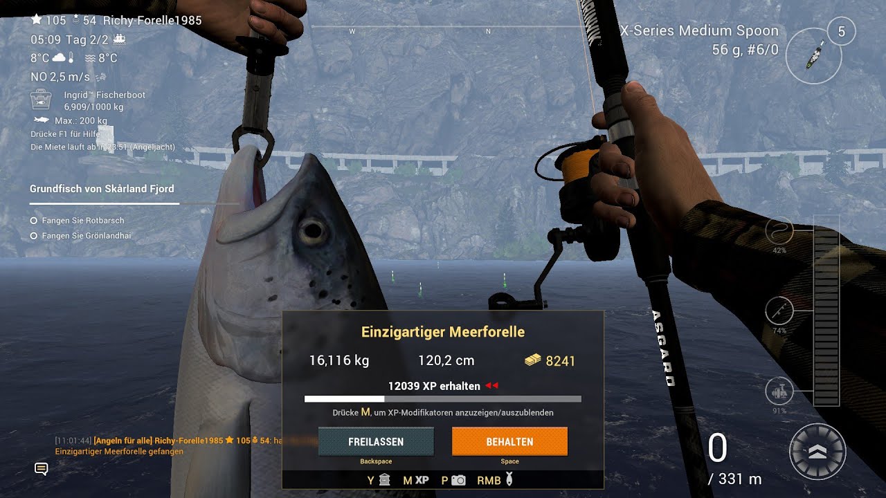Fishing Planet einzigartige Meerforelle in Norwegen