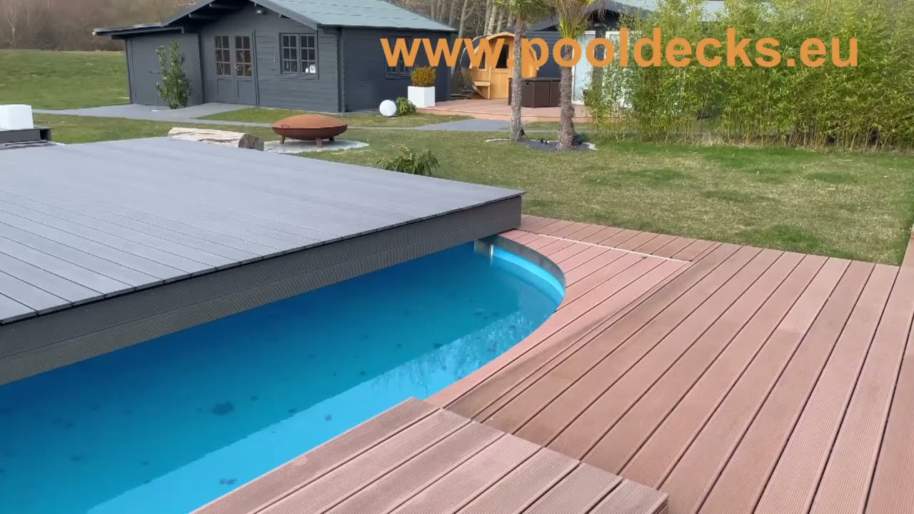 Pool&uuml;berdachung, Poolabdeckungen, Pooldeck selber bauen - begeh- und fahrbar bis 12m Spannweite