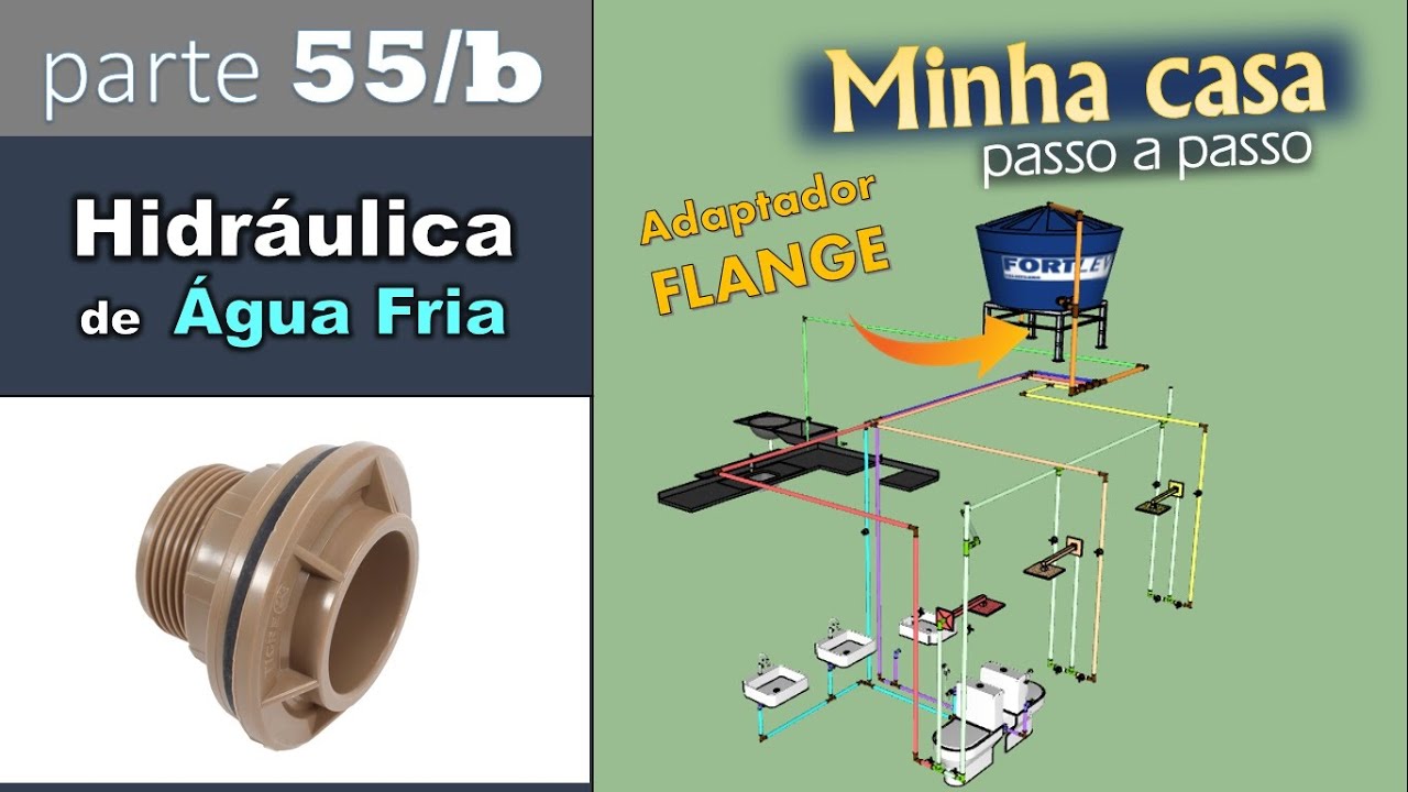 # 55/b - Como Instalar FLANGE na CAIXA D'ÁGUA - Sistema Hidráulico de Água Fria