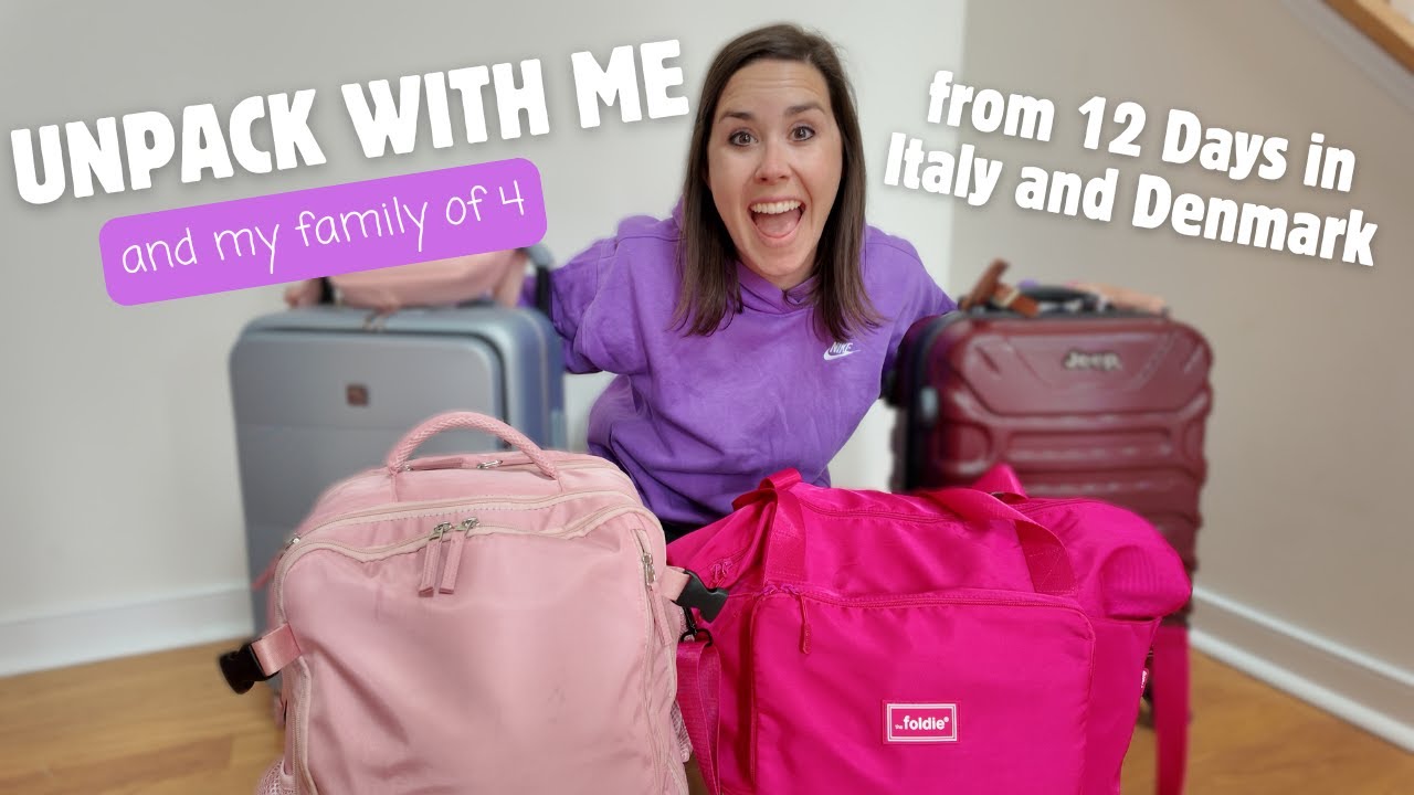UNPACK WITH ME! Carry-on ONLY luggage for 12 Days of European Travel for our Family of 4!