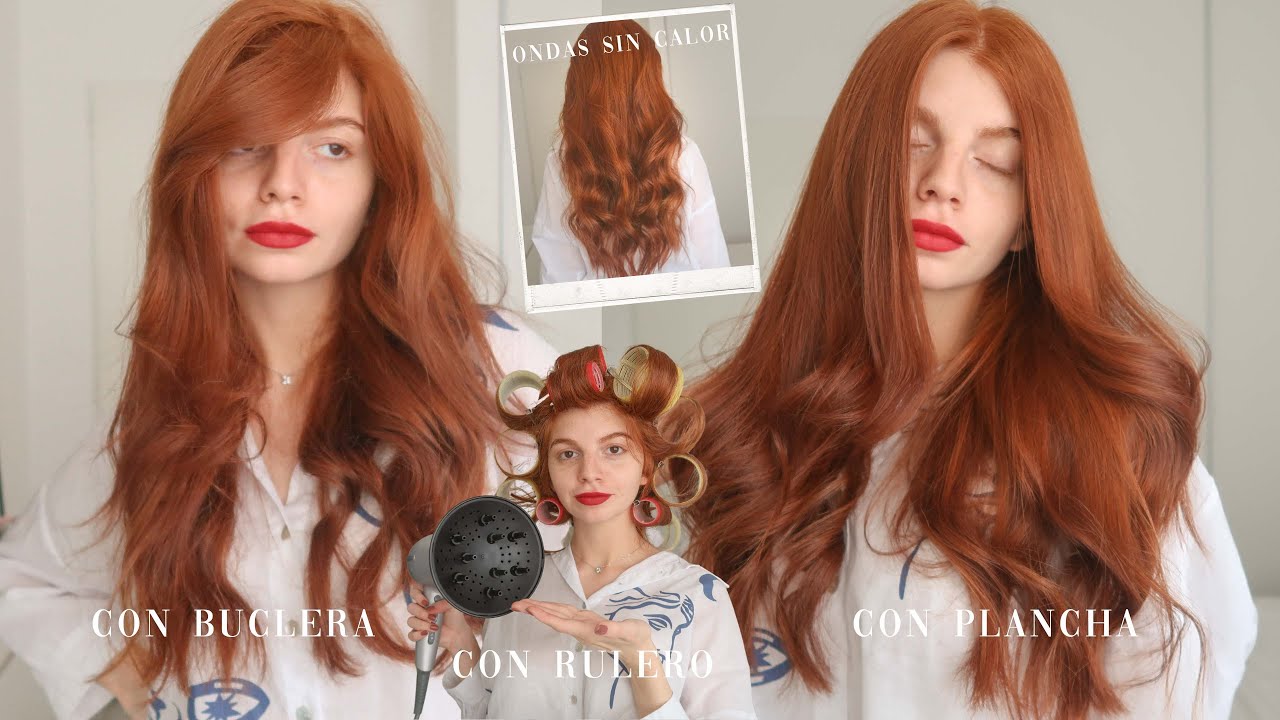 NO DAÑES TU CABELLO ✋| 4 maneras de hacer BUCLES (plancha, secador, sin calor, rizador)