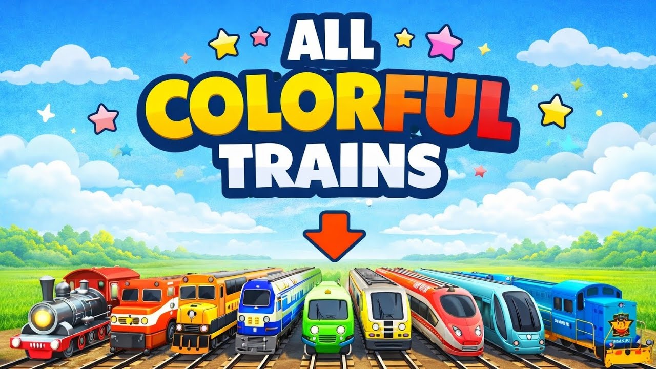 Colorful Trains Collection 🚆Many Color Trains | Train Line-UpBeautiful Colorful Trains Compilation