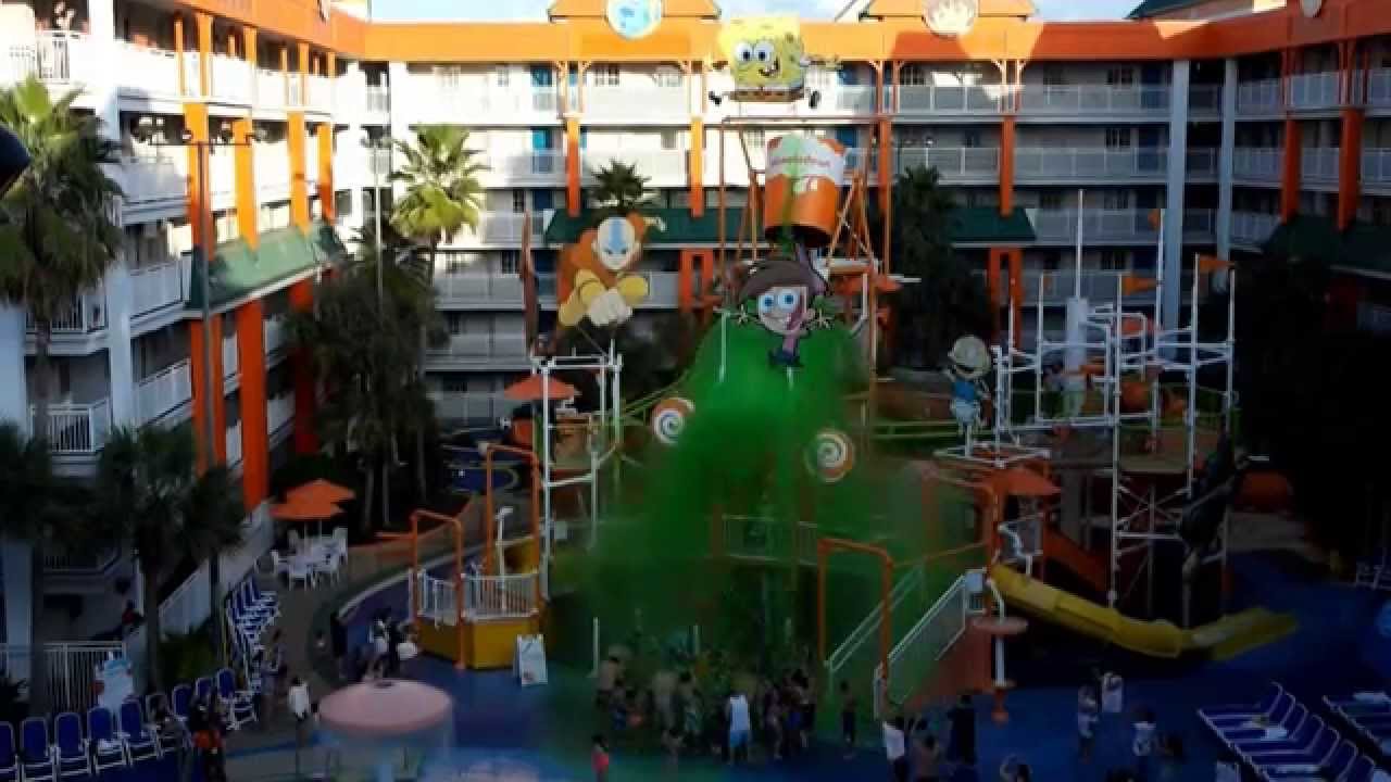 Nick Hotel Mass Sliming at the Lagoon Pool