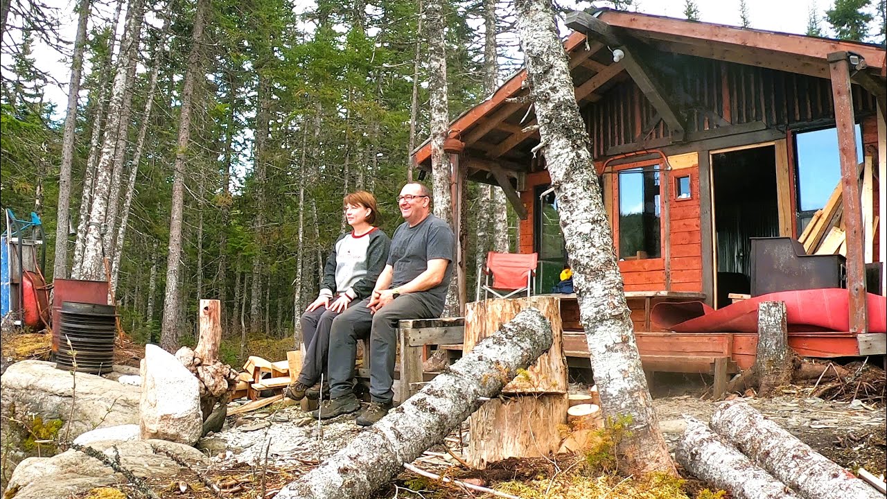 Finally Finished Inside Of Remote Cabin Moose Brook Trout For Breakfast Wilderness Hike Episode  #64