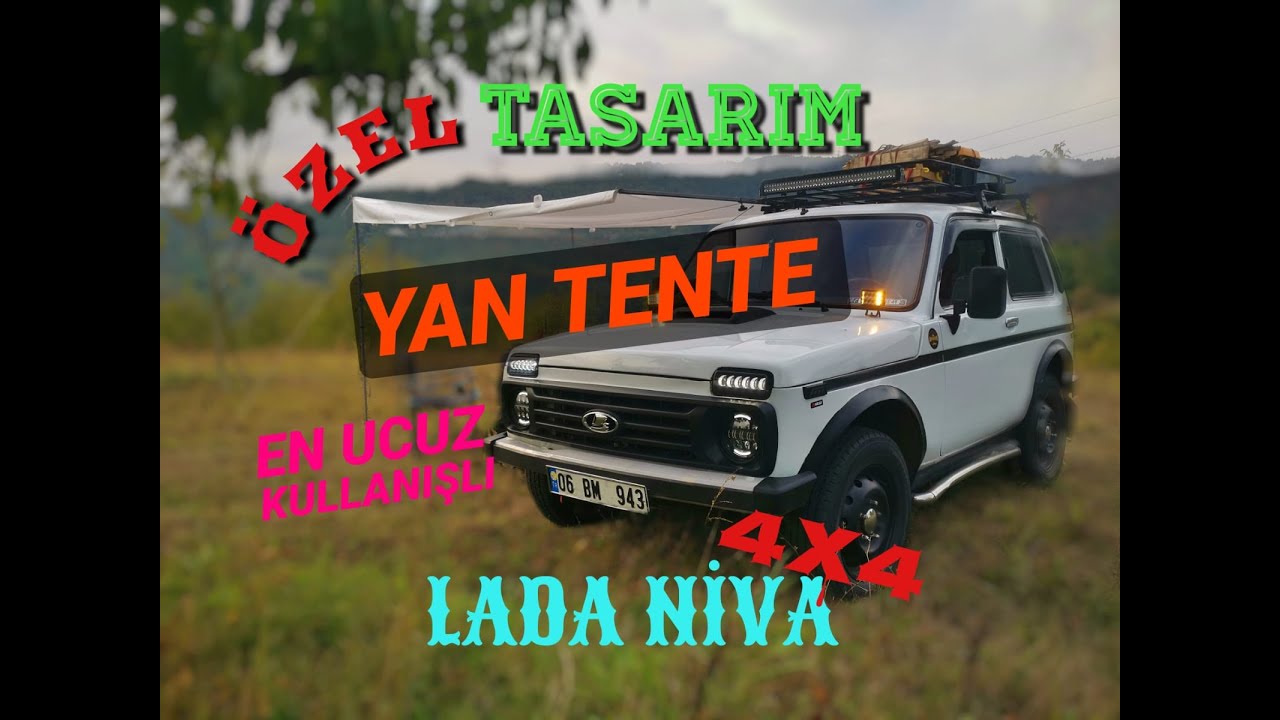 LADA NİVA için ÖZEL TASARIM YAN TENTE / EN UCUZ  KAMP TENTESİ / лада нива ичин ян тенте