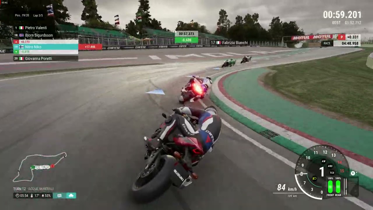RIDE 5 2025 04 11 Suzuki GSX-R 1000R 2020 in Imola 5 lap AI race.PS 5 controller in PC.