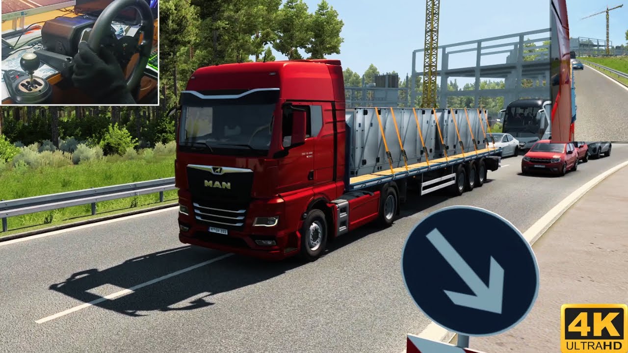 Transport Ventilation Shaft | TRADEAUX to FCP Company | ETS 2 Steering Wheel Gameplay 4K