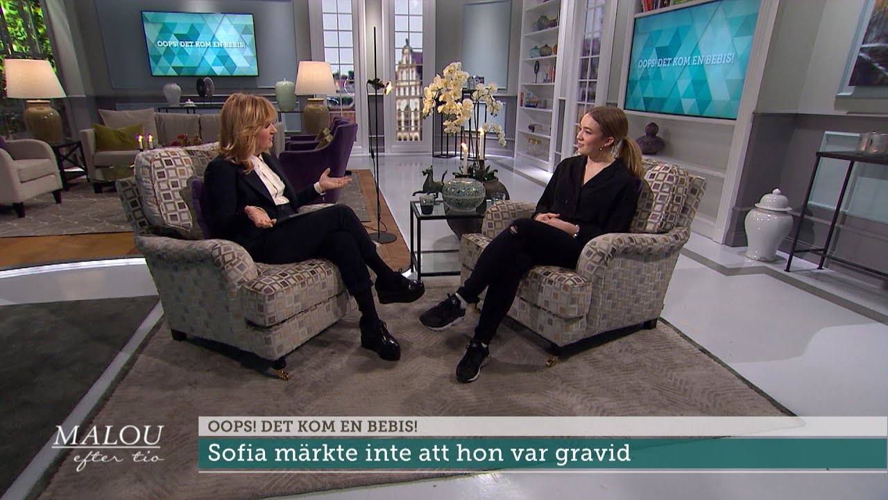 21-åriga studenten Sofia fick ont i magen – visade sig vara bebis - Malou Efter tio (TV4)