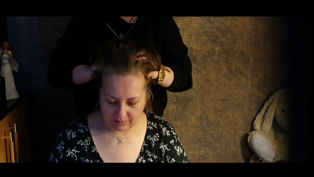 ASMR Hair Oiling and Head Massage 