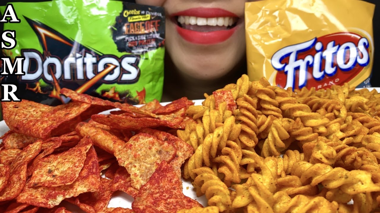 EATING FRITOS CORN CHIPS + DORITOS FLAMIN’ HOT LIMON | ASMR CRUNCHY EATING SOUND | NO TALKING