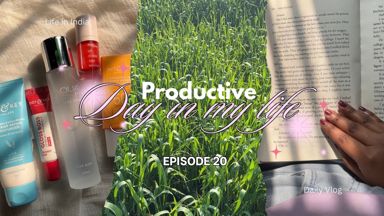 Productive Day in My Life🌿|Aesthetic Indian Vlog🌷|Life in India💕|skincare & more✨