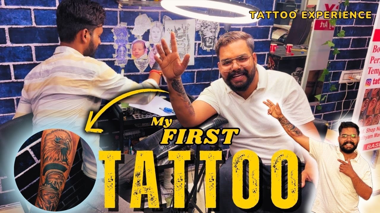 My First Tattoo Experience ll Vlog With Ravi Saini #tattoo