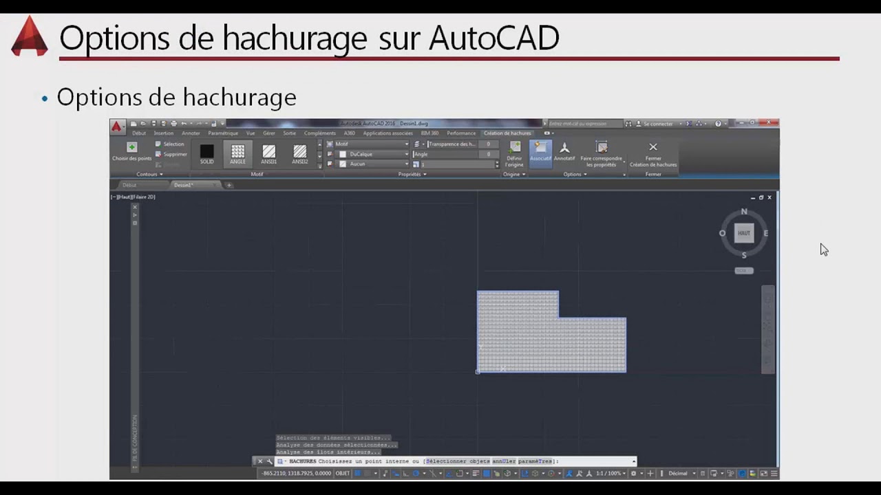 FORMATION AUTOCAD SÉANCE N°9 --Les Hachures--
