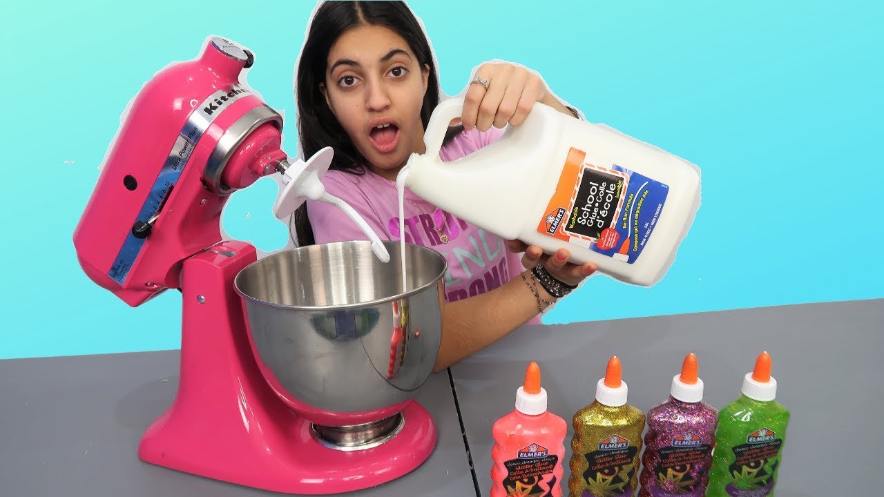 Making Giant Slime in a Mixer!