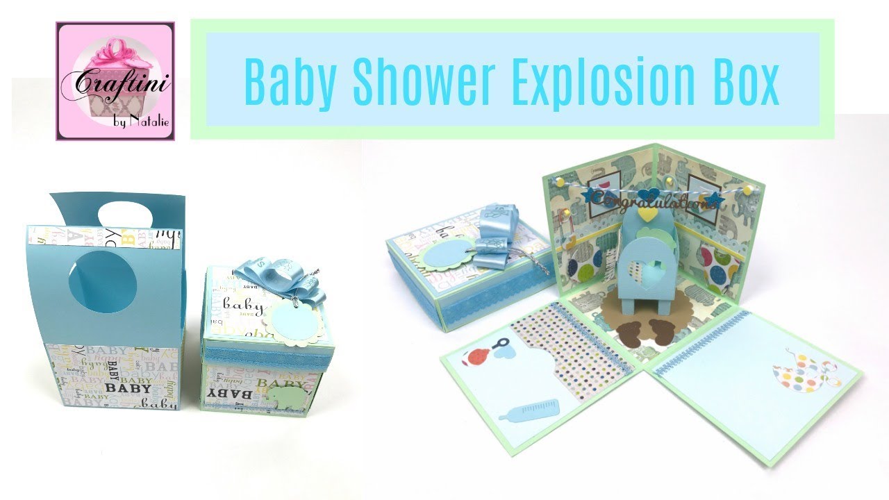 The Best Baby Shower gift card holder - DIY: How to make baby shower explosion box