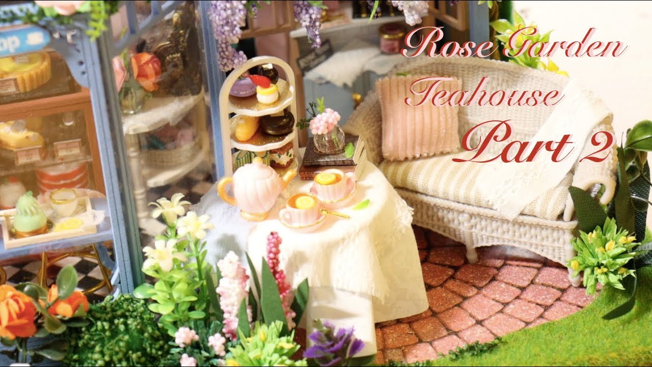1 week and 203 components later I finished building my Rose Garden Tea House miniature Pt.2